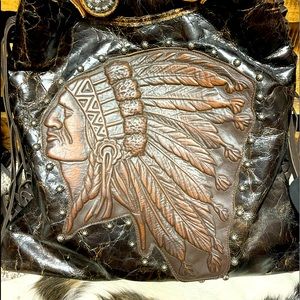 Leather Indian Head Beautiful Bag